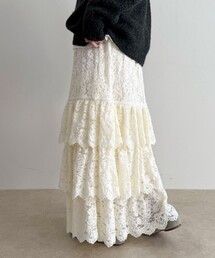 fredy emue（フレディエミュ）の「起毛レースティアードスカート（スカート）」