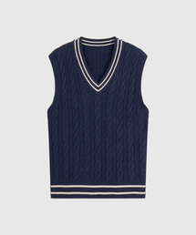 ニット」に該当するメンズのベスト（ブルー・ネイビー/青色系