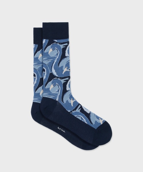 Paul Smith（ポールスミス）の「“Swan” ソックス【160619 CS】（ソックス/靴下・メンズ・ネイビー/ベージュ・25-27）」の2枚目の写真