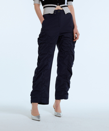 L11 SHIRRING NYLON PANTS(NAVY)