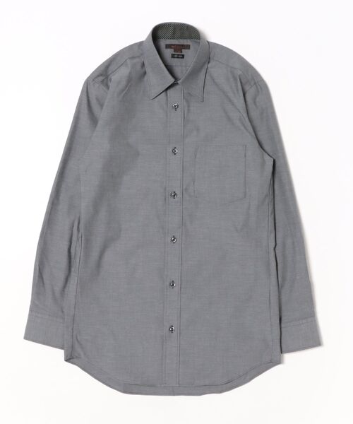 m.f.editorial（エムエフエディトリアル）の「ワイシャツ メンズ ストレッチ イージーアイロン 綿混 レギュラーカラー 長袖 ビジネス ドレス NEWスタンダードフィット（ビジネスシャツ・メンズ・グレー系その他2・首回り43cm-裄丈86cm/首回り45cm-裄丈86cm/首回り37cm-裄丈80cm/首回り39cm-裄丈80cm/首回り39cm-裄丈84cm/首回り41cm-裄丈82cm/首回り41cm-裄丈86cm/首回り43cm-裄丈82cm）」の2枚目の写真