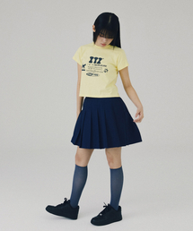 ITZ OFFICIAL LOGO CROP T SHIRT - YELLOW