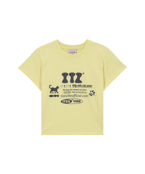 ITZAVIBE(イッザバイブ)の「ITZ OFFICIAL LOGO CROP T SHIRT - YELLOW(Tシャツ/カットソー・レディース・その他・ONE SIZE)」の6枚目の写真