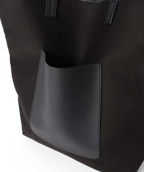 GLOBAL WORK（グローバルワーク）の「軽量ジャストポケットコンビトート/638053（トートバッグ・メンズ・アイボリー/ブラック・FREE）」の9枚目の写真