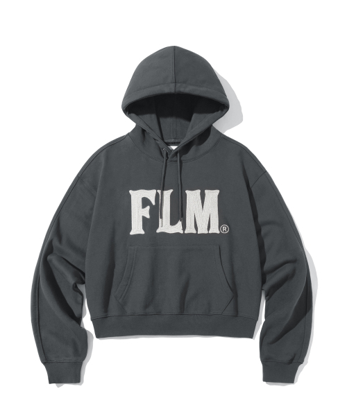F.ILLUMINATE（フィルミネイト）の「(W) FLM スティッチロゴクロップフードパーカー-チャコール（パーカー・レディース・その他・FREE）」の4枚目の写真