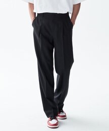 INTERSECTION（インターセッション）の「セミワイドツーピンタックウールスラックス[ブラック]（スラックス）」