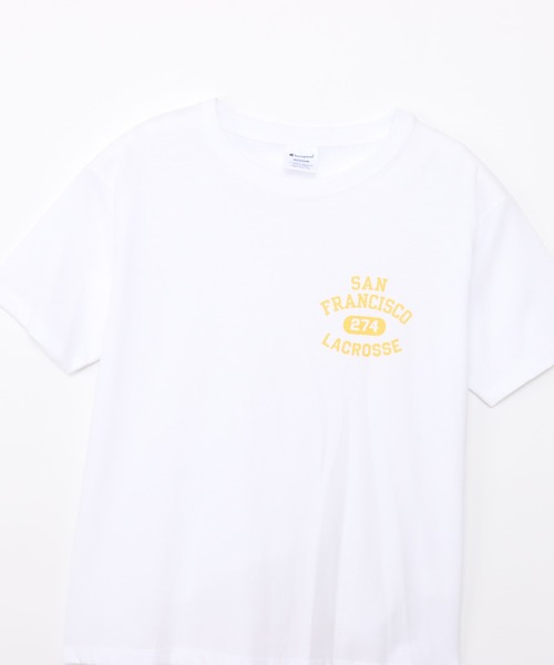 Champion(チャンピオン)の「【Champion/チャンピオン】レディース ショートスリーブTシャツ(Tシャツ/カットソー・レディース・グレー/ライトオレンジ系1/ホワイト/ネイビー・LARGE/MEDIUM)」の13枚目の写真
