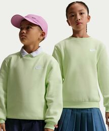 NIKE | ナイキ スポーツウェア クラブ フリース ジュニアスウェットシャツ / Nike Sportswear Club Fleece Big Kids' Sweatshirt FD3006-360 Light Liquid Lime(スウェット)