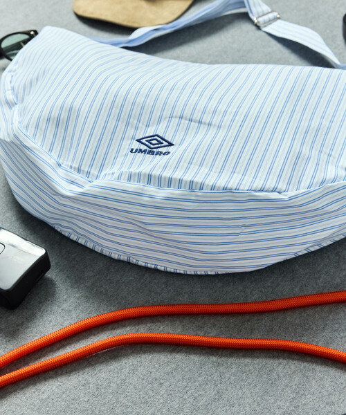 UMBRO（アンブロ）の「UMBRO/アンブロ SP NEW ROUND SHOULDER BAG/別注 チェック＆ストライプ ニュー ラウンドショルダーバッグ（ショルダーバッグ・メンズ・ホワイト/ブラック/ネイビー/ブルー/グリーン・ONE SIZE）」の16枚目の写真