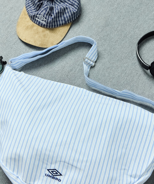UMBRO（アンブロ）の「UMBRO/アンブロ SP NEW ROUND SHOULDER BAG/別注 チェック＆ストライプ ニュー ラウンドショルダーバッグ（ショルダーバッグ・メンズ・ホワイト/ブラック/ネイビー/ブルー/グリーン・ONE SIZE）」の18枚目の写真