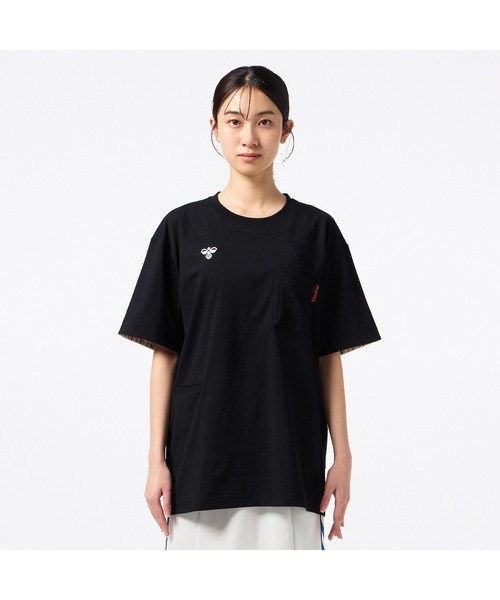 hummel(ヒュンメル)の「hummel/ヒュンメル HMP ハンソデTシャツ(Tシャツ/カットソー・レディース・ブルー/ブラック/ベージュ/イエロー・S/M/L/XL)」の1枚目の写真
