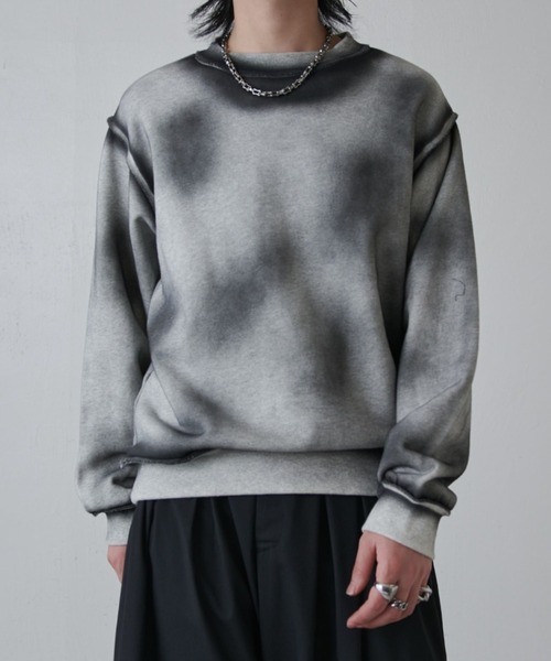 Lui's（ルイス）の「ランダムスプレースウェット（スウェット・メンズ・ブラック/ホワイト・S/M）」の2枚目の写真