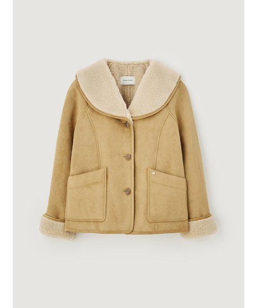 BEMUSE MANSION（ビミューズマンション）の「Wide collar mustang jacket - Camel（その他アウター・レディース・キャメル・FREE）」の5枚目の写真