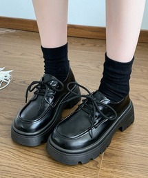 ドレスシューズ 厚底 レディース 学院風
