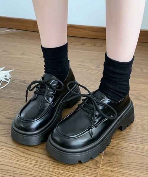 Miniministore(ミニミニストア)の「ドレスシューズ 厚底 レディース 学院風(ローファー・レディース・オフホワイト/ブラウン/ブラック・22.5cm/23.0cm/23.5cm/24.0cm/24.5cm/25.0cm)」の1枚目の写真