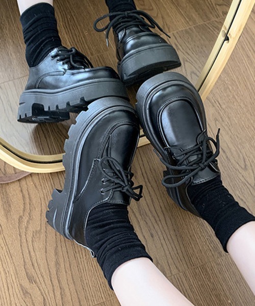 Miniministore(ミニミニストア)の「ドレスシューズ 厚底 レディース 学院風(ローファー・レディース・オフホワイト/ブラウン/ブラック・22.5cm/23.0cm/23.5cm/24.0cm/24.5cm/25.0cm)」の6枚目の写真