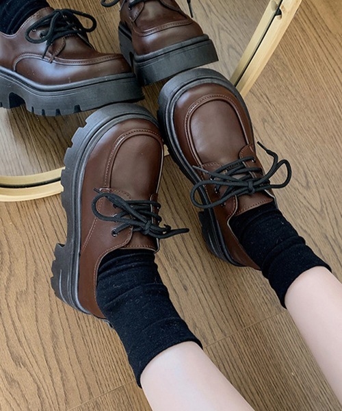 Miniministore(ミニミニストア)の「ドレスシューズ 厚底 レディース 学院風(ローファー・レディース・オフホワイト/ブラウン/ブラック・22.5cm/23.0cm/23.5cm/24.0cm/24.5cm/25.0cm)」の9枚目の写真