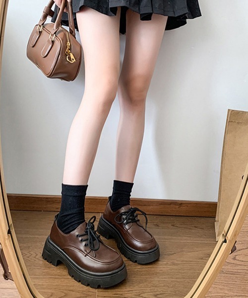 Miniministore(ミニミニストア)の「ドレスシューズ 厚底 レディース 学院風(ローファー・レディース・オフホワイト/ブラウン/ブラック・22.5cm/23.0cm/23.5cm/24.0cm/24.5cm/25.0cm)」の11枚目の写真
