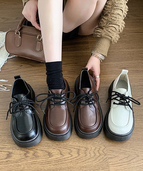 Miniministore(ミニミニストア)の「ドレスシューズ 厚底 レディース 学院風(ローファー・レディース・オフホワイト/ブラウン/ブラック・22.5cm/23.0cm/23.5cm/24.0cm/24.5cm/25.0cm)」の13枚目の写真