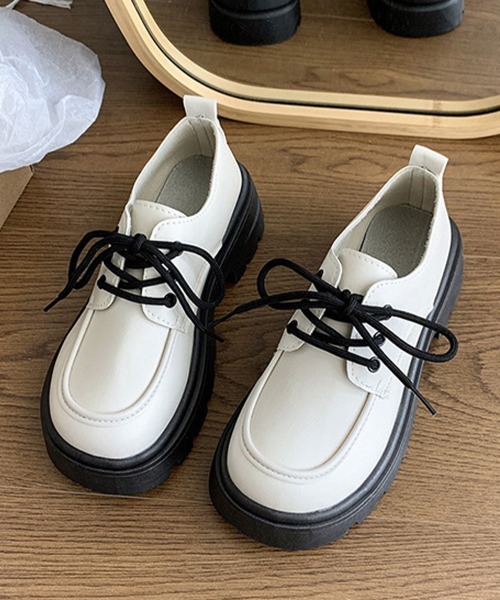 Miniministore(ミニミニストア)の「ドレスシューズ 厚底 レディース 学院風(ローファー・レディース・オフホワイト/ブラウン/ブラック・22.5cm/23.0cm/23.5cm/24.0cm/24.5cm/25.0cm)」の14枚目の写真