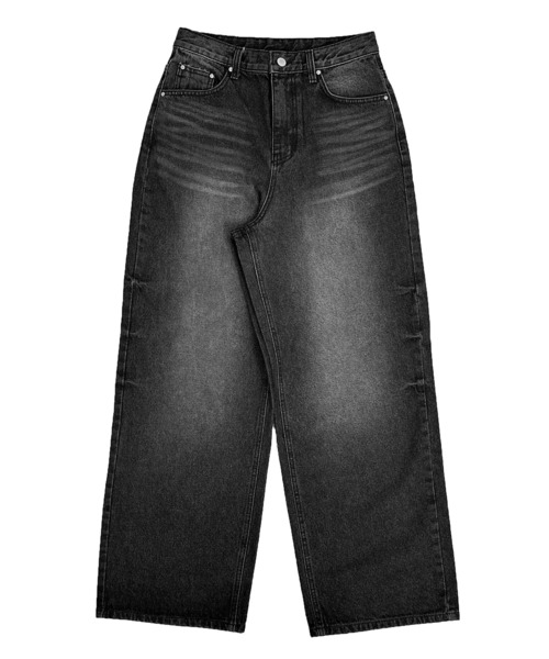 FOLLOWIN(フォロウィン)の「ブラックフェード ワイドデニムパンツ(デニムパンツ・レディース・ブラック・SMALL/MEDIUM/LARGE)」の18枚目の写真