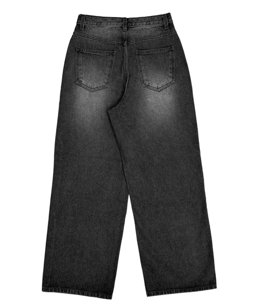 FOLLOWIN(フォロウィン)の「ブラックフェード ワイドデニムパンツ(デニムパンツ・レディース・ブラック・SMALL/MEDIUM/LARGE)」の19枚目の写真