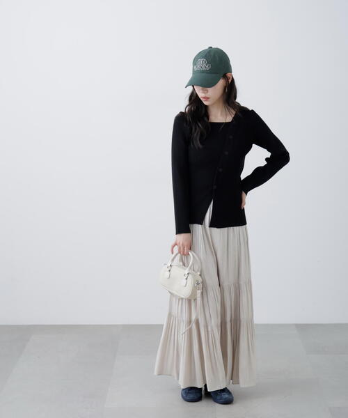 FREE'S MART(フリーズマート)の「◆アシメボタンリブニット(ニット/セーター・レディース・イエロー/グレー/ブラック・FREE)」の9枚目の写真