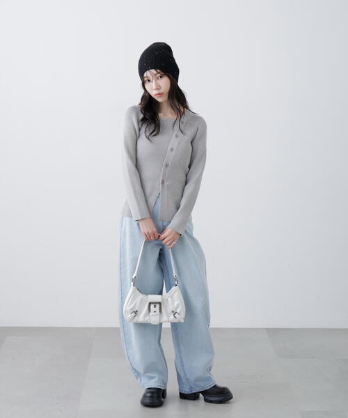 FREE'S MART(フリーズマート)の「◆アシメボタンリブニット(ニット/セーター・レディース・イエロー/グレー/ブラック・FREE)」の17枚目の写真