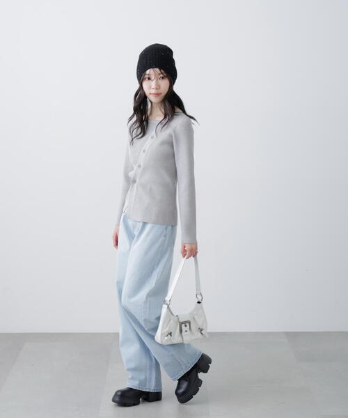 FREE'S MART(フリーズマート)の「◆アシメボタンリブニット(ニット/セーター・レディース・イエロー/グレー/ブラック・FREE)」の19枚目の写真