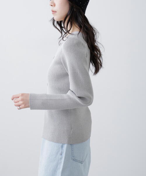 FREE'S MART(フリーズマート)の「◆アシメボタンリブニット(ニット/セーター・レディース・イエロー/グレー/ブラック・FREE)」の21枚目の写真