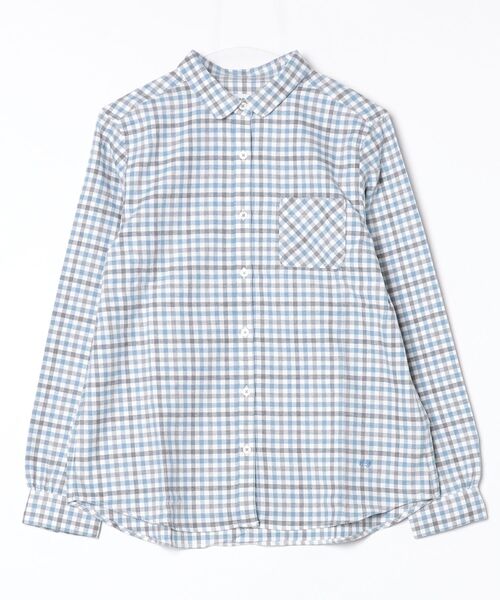 McGREGOR(マックレガー)の「ビエラチェックシャツ(シャツ/ブラウス・レディース・ベージュ/ブルー・M/L)」の2枚目の写真