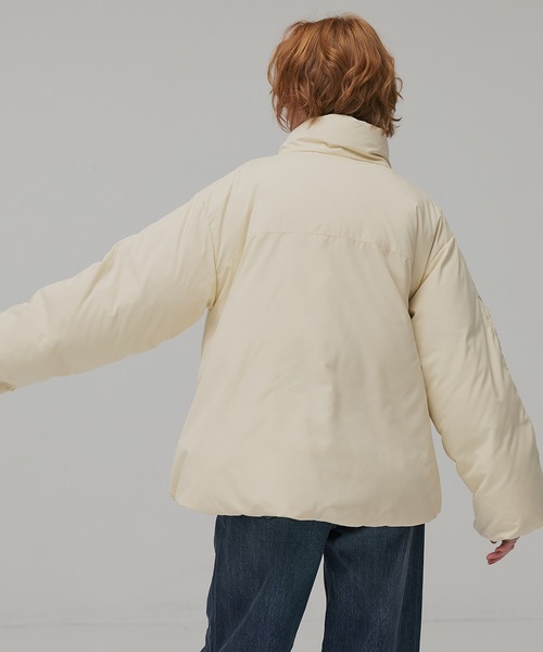 PUBLIC TOKYO（パブリックトウキョウ）の「【残りわずか】スタンドモンスターダウンコート（ダウンジャケット/コート・レディース・ブラック/ホワイト・1/2）」の7枚目の写真