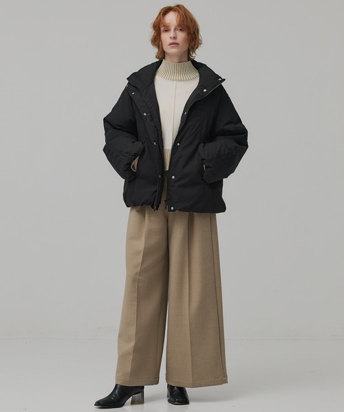 PUBLIC TOKYO（パブリックトウキョウ）の「【残りわずか】スタンドモンスターダウンコート（ダウンジャケット/コート・レディース・ブラック/ホワイト・1/2）」の19枚目の写真