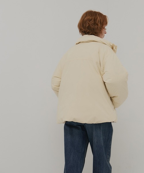 PUBLIC TOKYO（パブリックトウキョウ）の「【残りわずか】スタンドモンスターダウンコート（ダウンジャケット/コート・レディース・ブラック/ホワイト・1/2）」の21枚目の写真