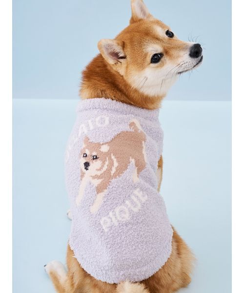 gelato pique（ジェラートピケ）の「【CAT&DOG】柴犬ジャガードプルオーバー（リード/ハーネス/首輪・レディース・ブルー/グリーン・L/XL/XXL/XXXL）」の7枚目の写真