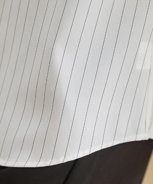 ONEP STAR(ワンピスター)の「ストライプ柄シャツブラウス(シャツ/ブラウス・レディース・ブラック/ホワイト・LARGE/MEDIUM/X-LARGE)」の6枚目の写真