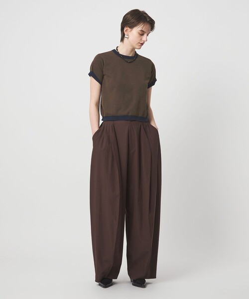 ASTRAET(アストラット)の「<ASTRAET>18G リバーシブル ショートスリーブニット(ニット/セーター・レディース・ネイビー/ダークブラウン/ライトグレー・FREE)」の16枚目の写真