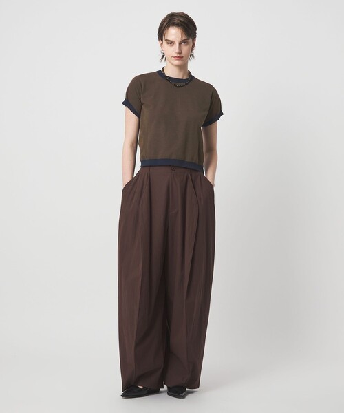 ASTRAET(アストラット)の「<ASTRAET>18G リバーシブル ショートスリーブニット(ニット/セーター・レディース・ネイビー/ダークブラウン/ライトグレー・FREE)」の17枚目の写真