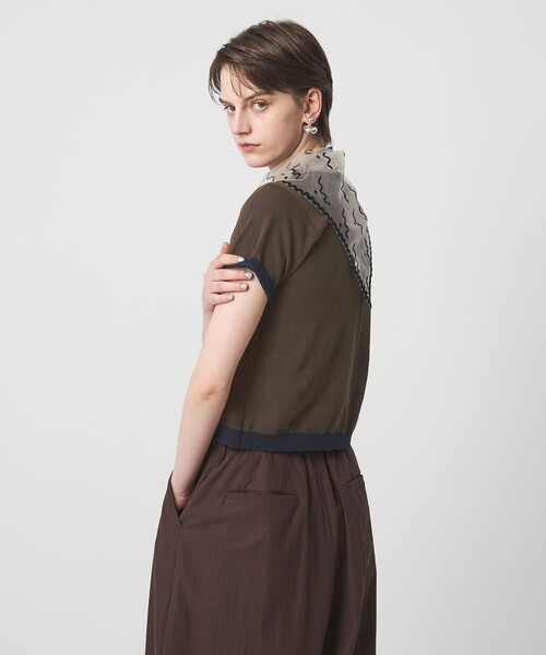 ASTRAET(アストラット)の「<ASTRAET>18G リバーシブル ショートスリーブニット(ニット/セーター・レディース・ネイビー/ダークブラウン/ライトグレー・FREE)」の21枚目の写真