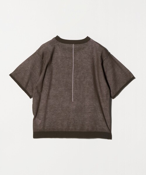 ASTRAET（アストラット）の「＜ASTRAET＞18G リバーシブル ショートスリーブニット（ニット/セーター・レディース・ネイビー/ダークブラウン/ライトグレー・FREE）」の16枚目の写真