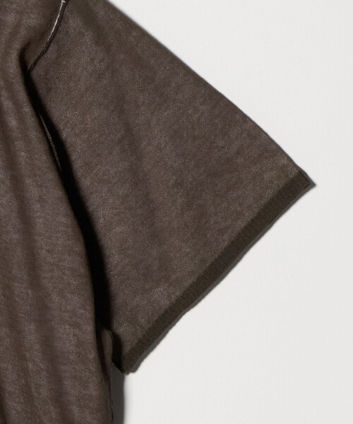 ASTRAET（アストラット）の「＜ASTRAET＞18G リバーシブル ショートスリーブニット（ニット/セーター・レディース・ネイビー/ダークブラウン/ライトグレー・FREE）」の18枚目の写真