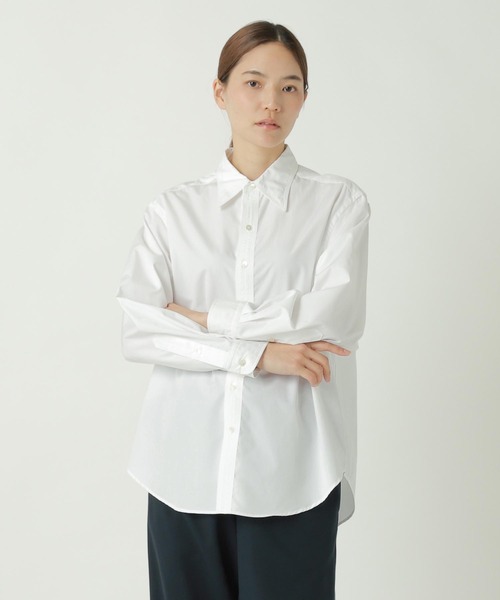 ZUCCa(ズッカ)の「HIGH COUNT BROAD 1 / シャツ(シャツ/ブラウス・レディース・ライトブルー/マスタード/ライトグリーン/ホワイト/ブラック・M size/X-LARGE)」の1枚目の写真