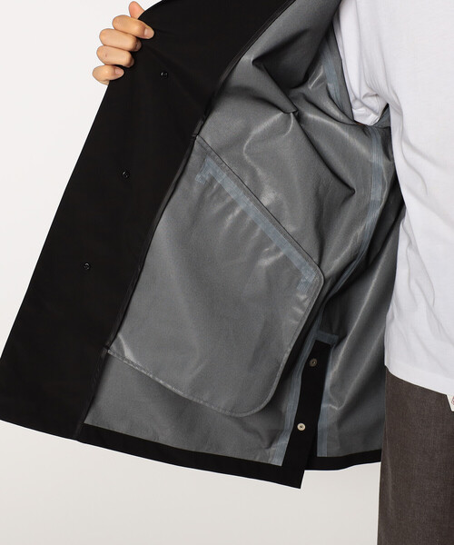 DANTON(ダントン)の「Men's 3-Layer Cloth Balmacaan Mid-length Coat(ステンカラーコート・メンズ・ブラック/ベージュ・M/S/XL/L)」の15枚目の写真