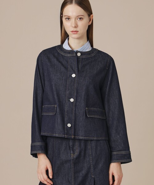MACKINTOSH LONDON(マッキントッシュ ロンドン)の「コットンポリエステルレーヨンデニムジャケット(デニムジャケット・レディース・ブルー/ネイビー・38/40)」の2枚目の写真