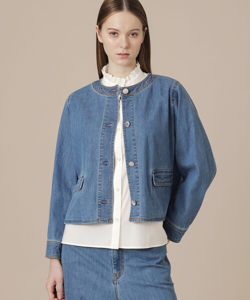 MACKINTOSH LONDON(マッキントッシュ ロンドン)の「コットンポリエステルレーヨンデニムジャケット(デニムジャケット・レディース・ブルー/ネイビー・38/40)」の1枚目の写真