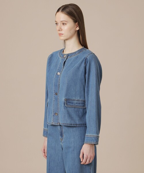 MACKINTOSH LONDON(マッキントッシュ ロンドン)の「コットンポリエステルレーヨンデニムジャケット(デニムジャケット・レディース・ブルー/ネイビー・38/40)」の10枚目の写真
