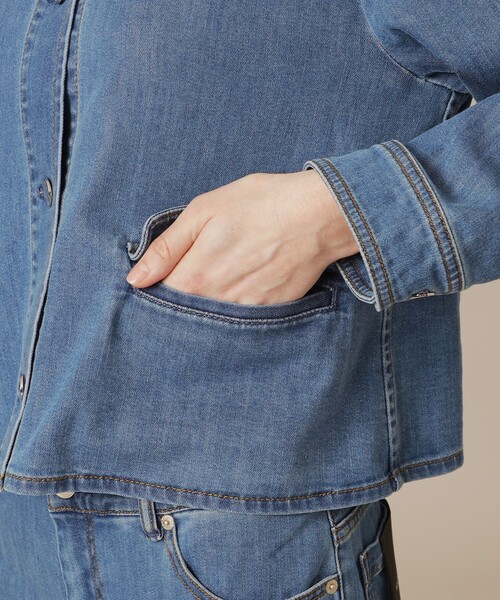 MACKINTOSH LONDON(マッキントッシュ ロンドン)の「コットンポリエステルレーヨンデニムジャケット(デニムジャケット・レディース・ブルー/ネイビー・38/40)」の8枚目の写真