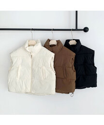 Basic Short Padding Vest (3colors)