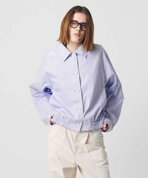 AEWEN MATOPH(イウエン マトフ)の「<AEWEN MATOPH>ショートブルゾン ‐ ウォッシャブル ‐(ブルゾン・レディース・ライトブルー/ブラック・FREE)」の1枚目の写真