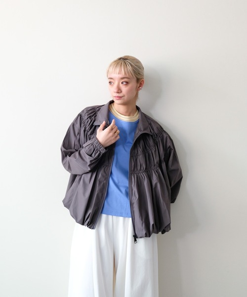 DOLLUPOOPS(ドールアップウップス)の「Gathered Balloon Blouson(ギャザーバルーンブルゾン)(ブルゾン・レディース・ブラック/グレー・FREE)」の8枚目の写真